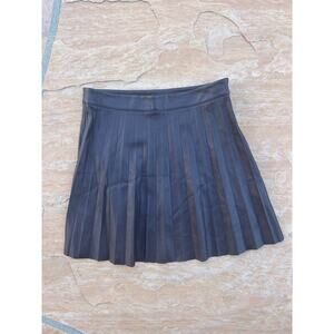 BB Dakota by Steve Madden Faux Leather Pleated Skirt Size S Retail $89 Burgundy